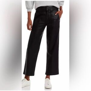 Paige Nellie high rise black coated jeans